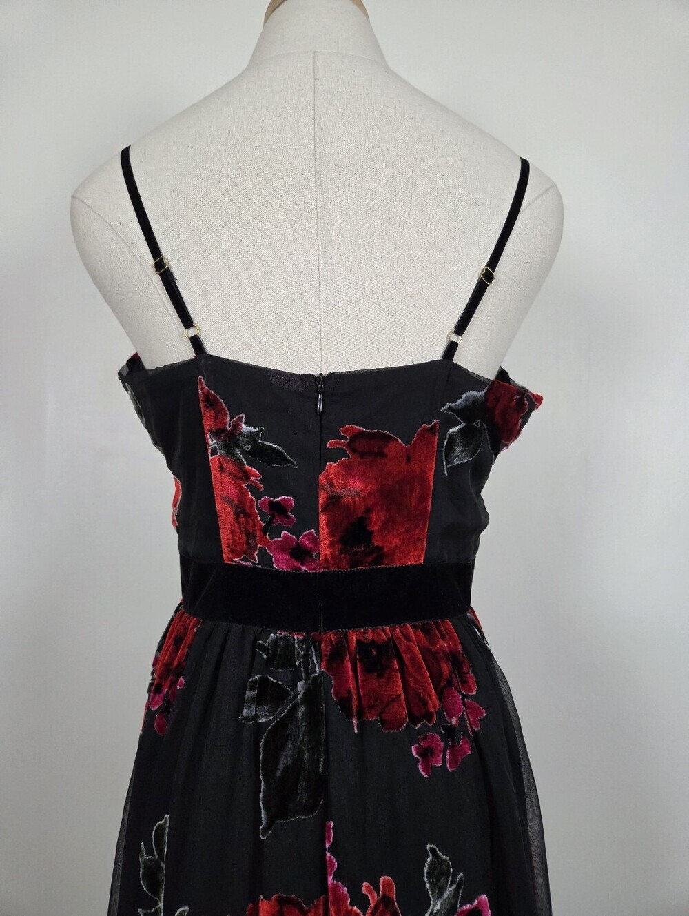 Betsey Johnson Floral High Low Corset Midi Dress Size Small Formal (u) - Picture 8 of 14